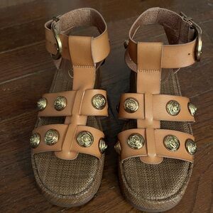 Circus by Sam Edelman - Women's Tan Sandals with Gold Accents